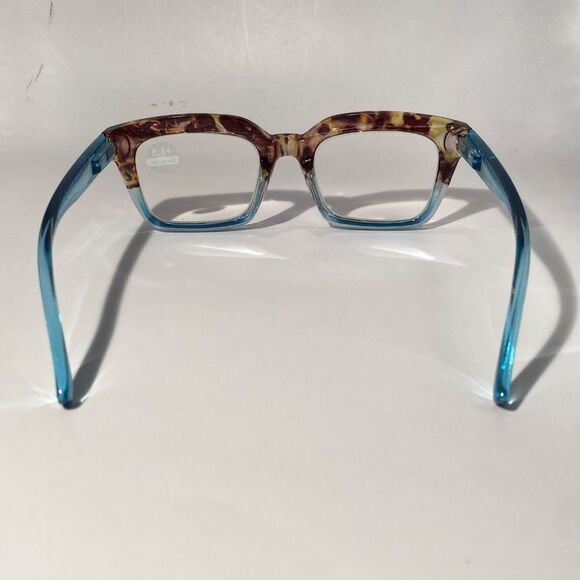 1557 Claudia Square Concave 1.5 NEW Blue Reading Glasses Blue Light Filter - Picture 5 of 9